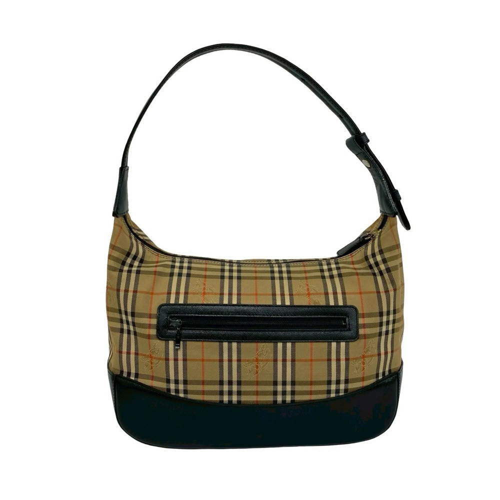 BURBERRY Nova Check Shadow Horse Pattern Canvas Leather Semi One Shoulder Bag...